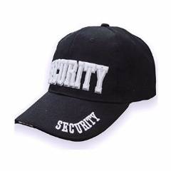 Deluxe Black "Security" Low Profile Insignia Baseball Cap - Hat